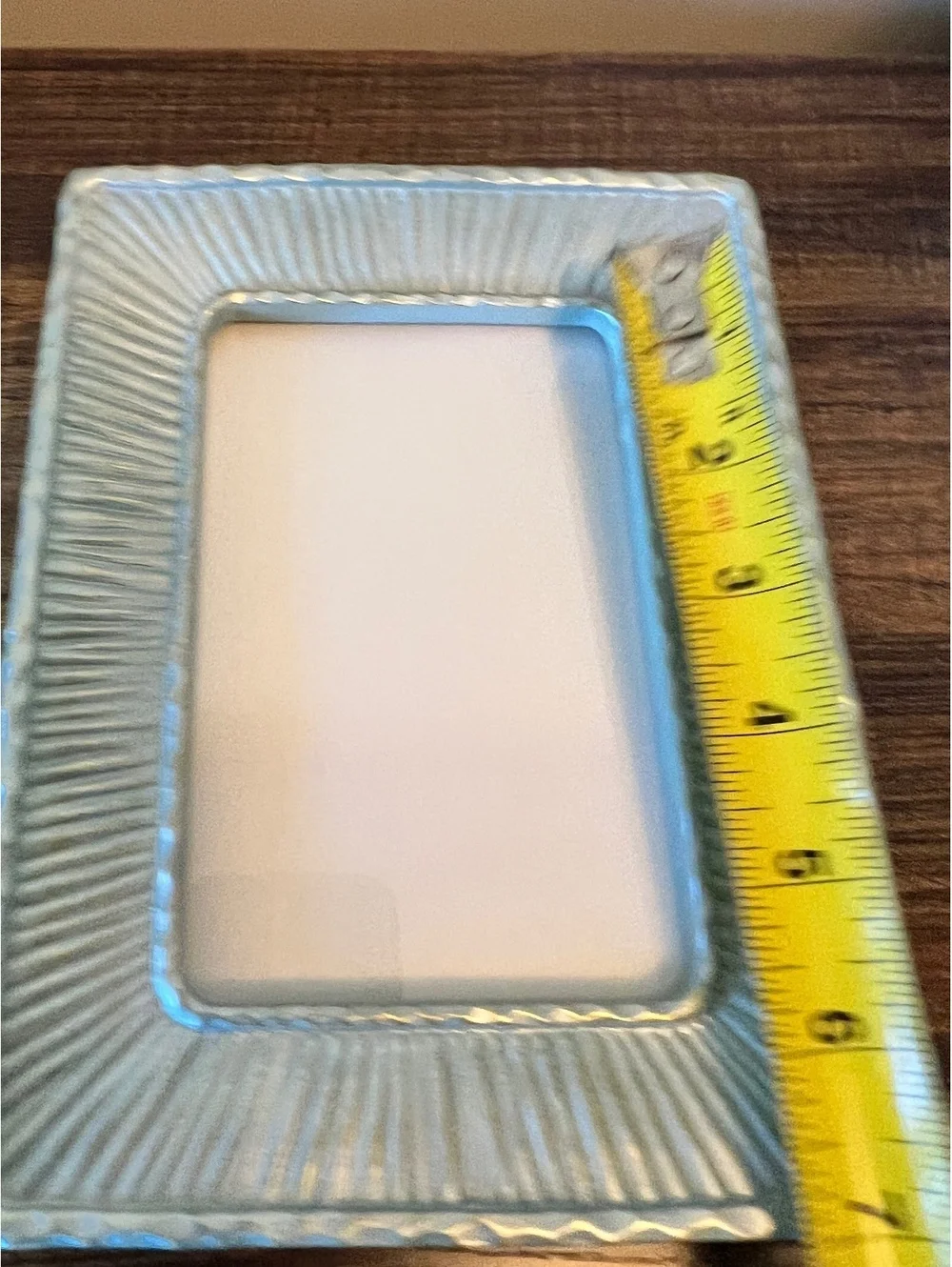 Lot of 3  PAPYRUS metallic seafoam blue and ivory Picture frames